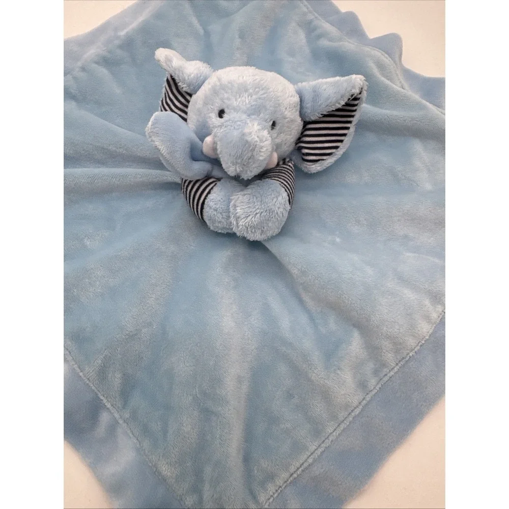 Child Baby Blue Elephant‎ Sweet Security Blanket Lovey Rattle